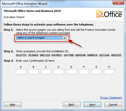 microsoft office activation key wizard